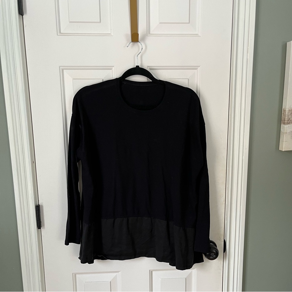 lululemon Womens Black Long Sleeve Shirt Size 4